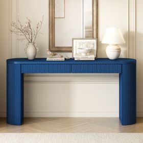 U_STYLE Sophisticated Console Table with Pine Veneer and Vertical Striped,Suitable for Entryway, Hallway, Living Room, Bedroom,Dining room