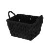 Medium Black Woven Rope Decorative Storage Basket, 2 Pack