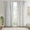 Cotton Printed Curtain Panel with Chenille Stripe and Lining 50x108"
