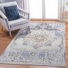 LOOM & LUXE Collection 8X10 Cream/Gold /Medallion Non-Shedding Living Room Bedroom Dining Home Office Stylish and Stain Resistant Area Rug