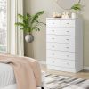 Modern Simple 7-Drawer Dresser White