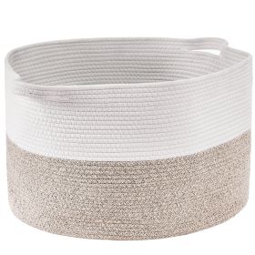 VEVOR Cotton Rope Storage Basket 87L Woven Blanket Basket 22 x 22 x 14 in