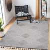 LOOM & LUXE Collection 8X10 White/Grey /Trellis Indoor/Outdoor Area Rug