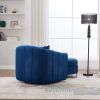40.35"W Oversized Accent Barrel Chair and Half 360° Swivel Sofa with Ottoman