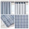 1PC 50x95" Plaid Rod Pocket and Back Tab Curtain Panel with Fleece Lining