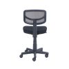 Mesh Task Chair with Plush Padded Seat, Teens and Adult, Black/Black