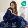 1 PC 50x60" Vivienne Faux Fur Throw Navy