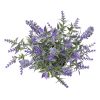 11-inch x 4-inch Artificial Lavender Plant in White Pot, Purple, for Indoor Use, by