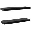 Floating Wall Shelves 2 pcs Black 31.5"x7.9"x1.5"