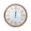 D32.3" Grant Oversized Wall Clock with Fir Wood Frame