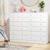 Modern Simple 7-Drawer Dresser White