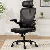 Ergonomic Office Chair High Back Computer Desk Chair with Headrest Armrests and Adjustable Lumbar Support Comfortable Swivel Task Chair for Home Offic