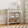 Retro Console Table with Drawer and Two Sturdy Shelves for Entryway,Living Room