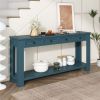 Console Table/Sofa Table with Storage Drawers and Bottom Shelf for Entryway Hallway