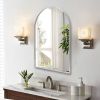 Arched Wall Mirror, 24"×36" Bathroom Mirror Deep Frame