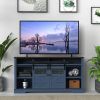 Farmhouse TV Stand with Sliding Barn Door & Drawer, 75" Rustic Entertainment Center for TVs up to 75", Buffet Storage Cabinet for Living Room
